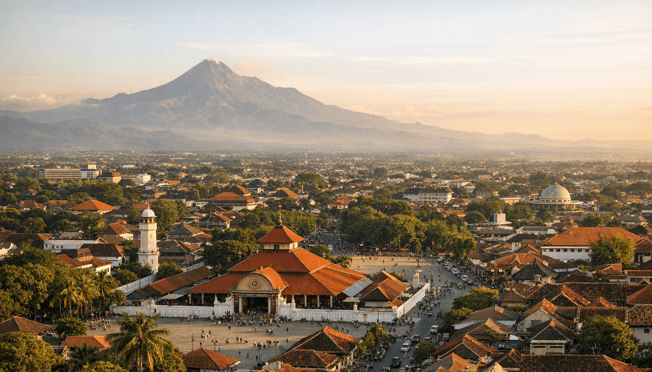 Yogyakarta, Indonesia skyline featured on HijrahList