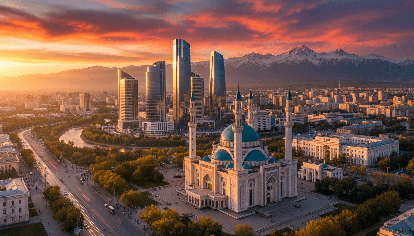 Almaty, Kazakhstan skyline featured on HijrahList