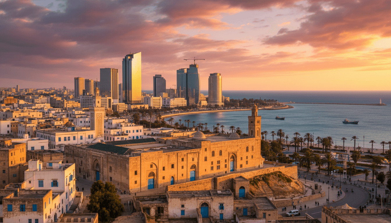Tunis, Tunisia skyline featured on HijrahList