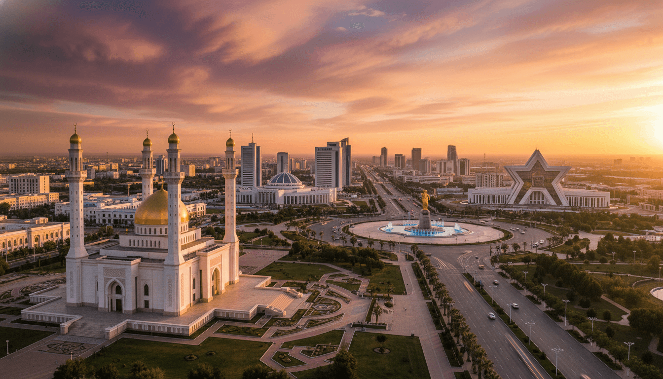 Ashgabat, Turkmenistan skyline featured on HijrahList